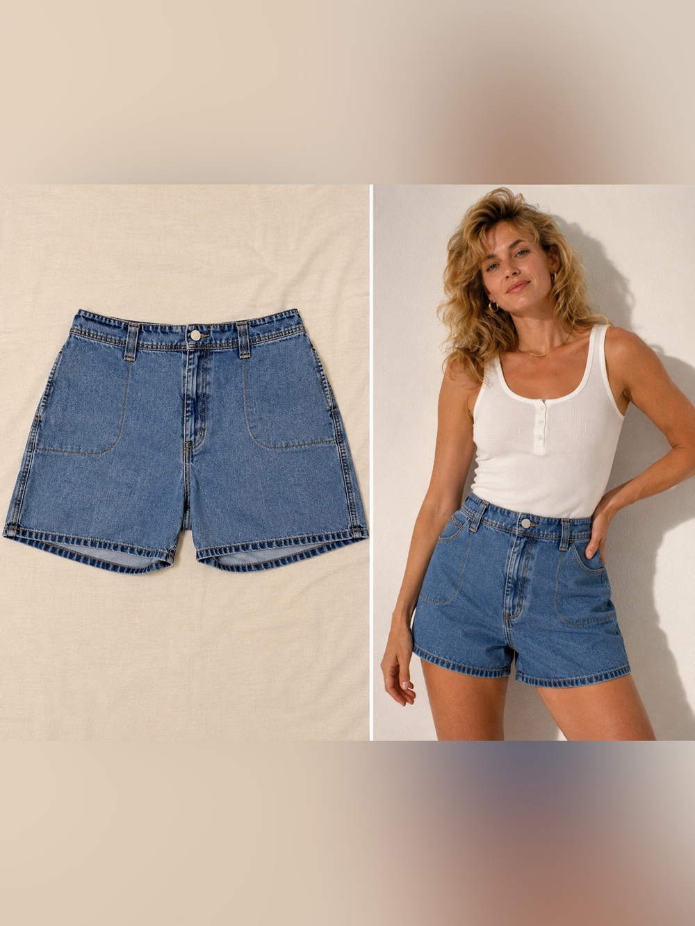 Levi's Red Tab Light Wash‎ Denim Shorts High Rise Vintage Momcore Size 5/6